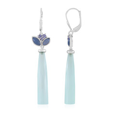 Orecchini in argento con Calcedonio Acqua