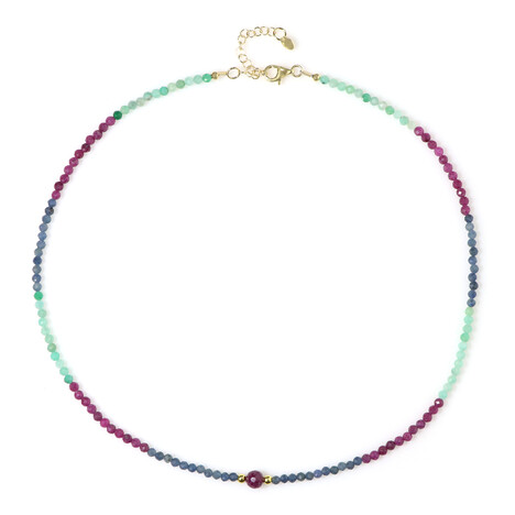 Edelstein-Silberhalskette (Riya)