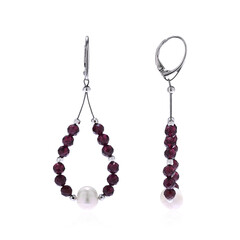 Pendientes en plata con Perla blanca Freshwater