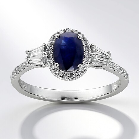 Anello in oro con Zaffiro Ceylon Blu (CIRARI)