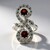 Anello in argento con Granato Mozambico (Annette classic)