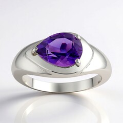 Anello in argento con Ametista Uruguay (Pallanova)