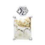 Magnesit-Silberanhänger