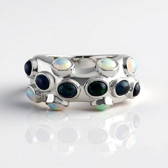 Anello in argento con Opale di Welo