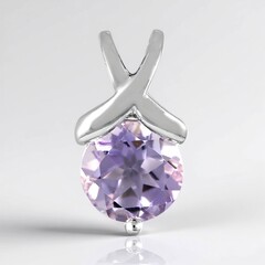 Ciondolo in argento con Ametista Rose de France