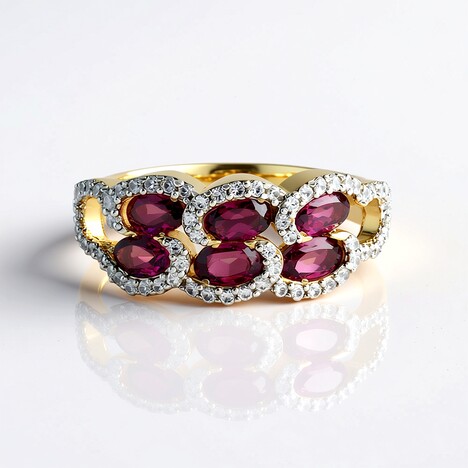 Anello in argento con Rodolite di Naktamunda