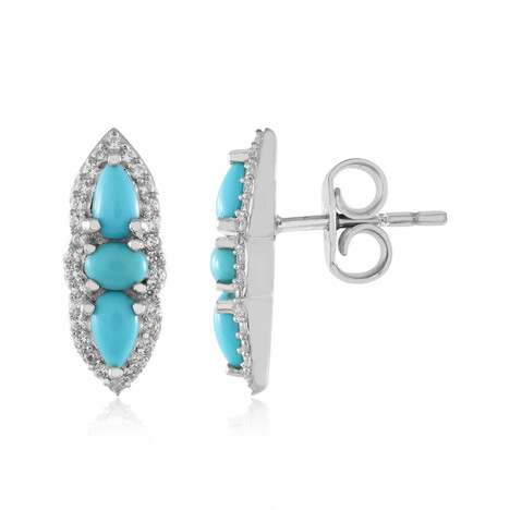 Boucles d'oreilles en argent et Turquoise Sleeping Beauty