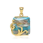 Colgante en plata con Turquesa mosaico