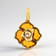 Ciondolo in argento con Ambra Baltica Cognac