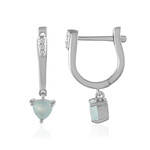 Boucles d'oreilles en argent et Calcédoine d'eau