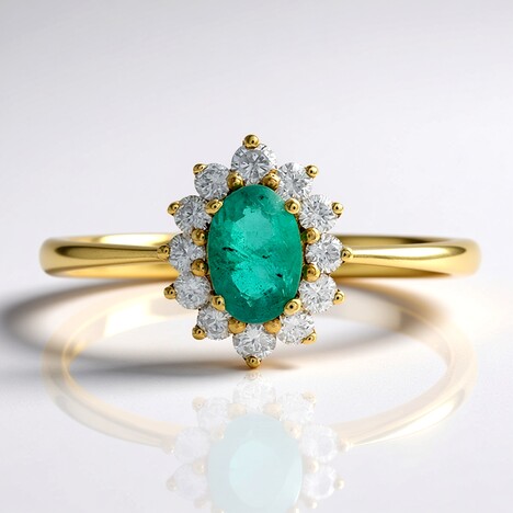 Anello in oro con Smeraldo Zambia AAA (CIRARI)