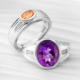 Anello in argento con Tormalina Rosa Brasiliana (Pallanova)