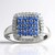Anello in argento con Zaffiro Ceylon Blu