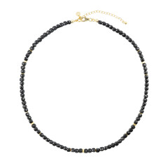 Collier en argent et Tourmaline noire