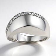 Schwarzer Spinell-Silberring