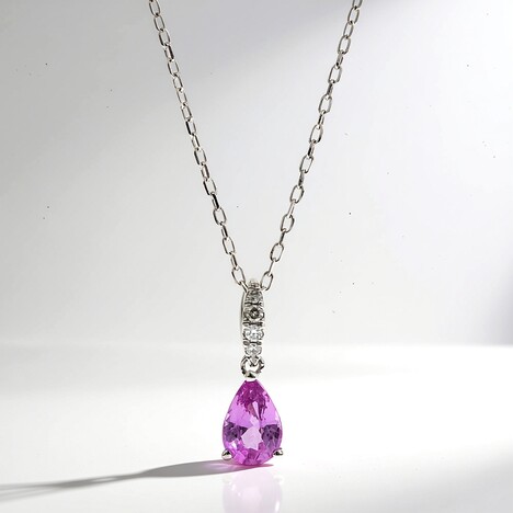 Collana in oro con Zaffiro Rosa (CIRARI)