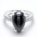 Anello in argento con Ematite Nera