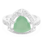 Green Chalcedony Silver Ring