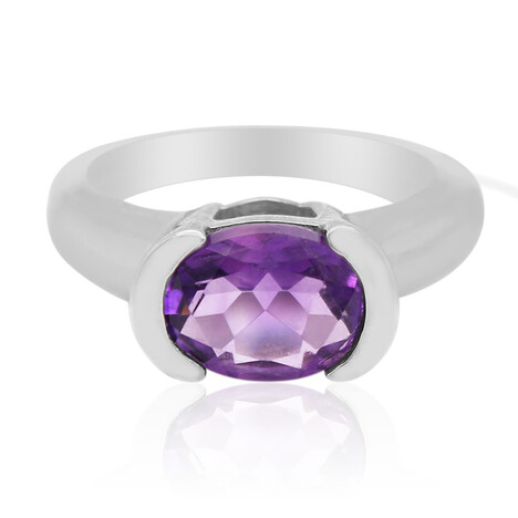 Bague en argent et Améthyste de Zambie