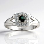 Anello in argento con Indicolite (Pallanova)