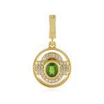 Pendentif en argent et Diopside de Russie
