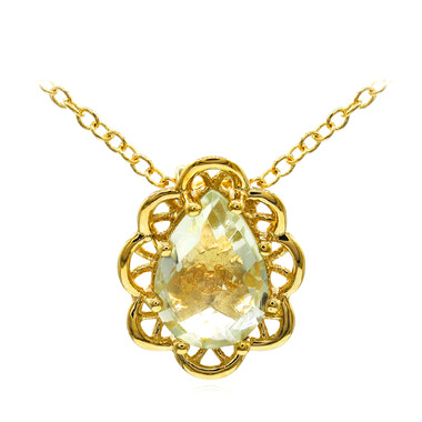 Collier en argent et Améthyste verte