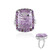 Lavendel-Amethyst-Silberring