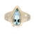 Anello in oro con Acquamarina Brasiliana AAA (CIRARI)