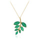Collar en plata con Ágata verde