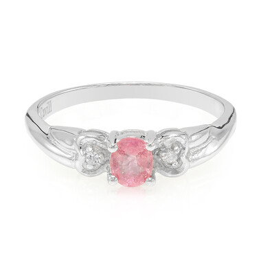 Padparadscha-Saphir-Silberring