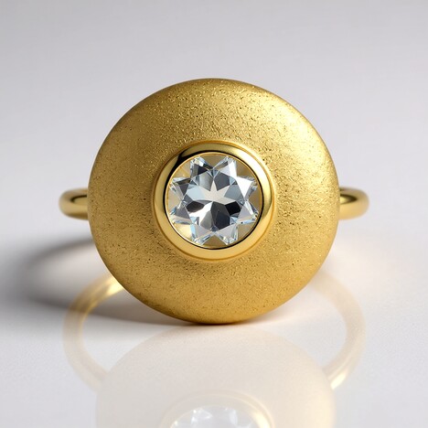 Anello in argento con Topazio Blu Cielo (MONOSONO COLLECTION)