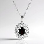 Collana in argento con Granato