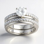 Anello in argento con Topazio Bianco