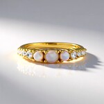 Bague en argent et Opale d'Australie