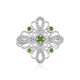 Bague en argent et Diopside de Russie