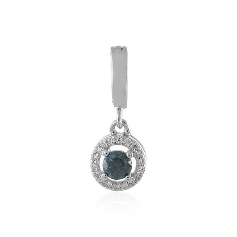 Ciondolo in argento con Diamante Blu I3