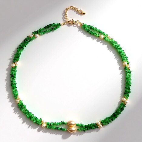 Collana in argento con Tsavorite della Tanzania
