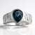 Anello in argento con Topazio Blu Londra (de Melo Essence)