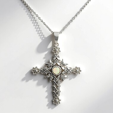 Collana in argento con Opale di Welo