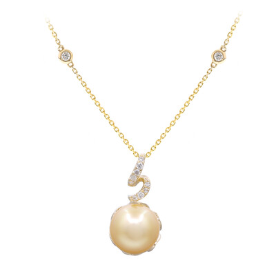 Gouden halsketting met een gouden zuidzee parel (CIRARI)