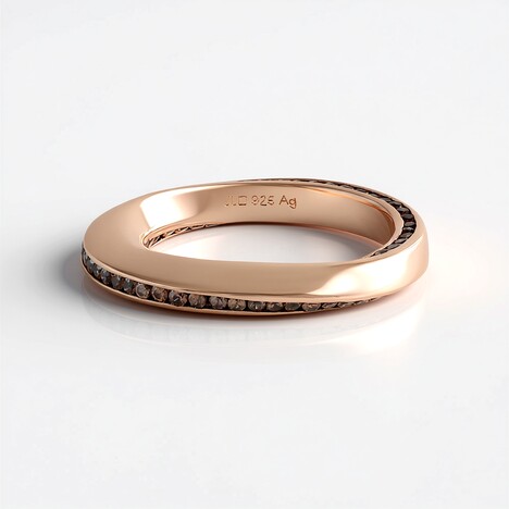 Anello in argento con Zircone Champagne (KM by Juwelo)