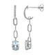Boucles d'oreilles en or et Aigue-Marine du Brésil AAA (CIRARI)