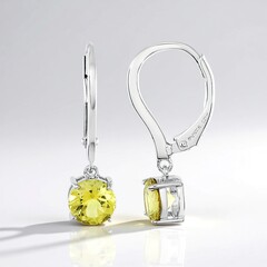 Orecchini in argento con Apatite Dorata