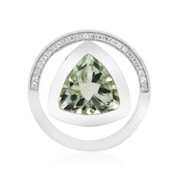 Zilveren hanger met een groene amethist