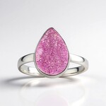 Anello in argento con Cobalto Calcite (Bali Barong)
