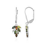 Fancy Tourmaline Silver Earrings
