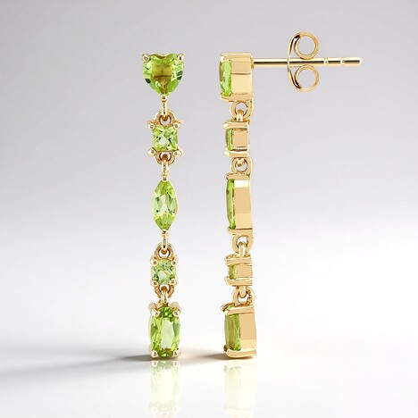 Orecchini in argento con Peridoto della Birmania