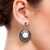 Boucles d'oreilles en argent et Pierre de Lune arc-en-ciel (Annette classic)