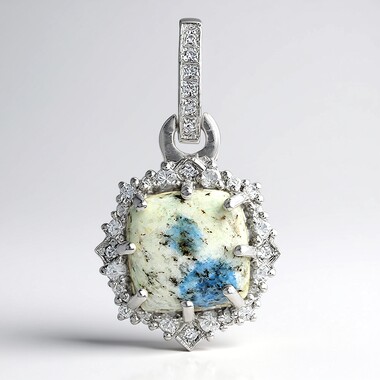 Ciondolo in argento con Azzurrite del K2