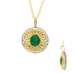 Collar en plata con Esmeralda de Zambia (Gems en Vogue)